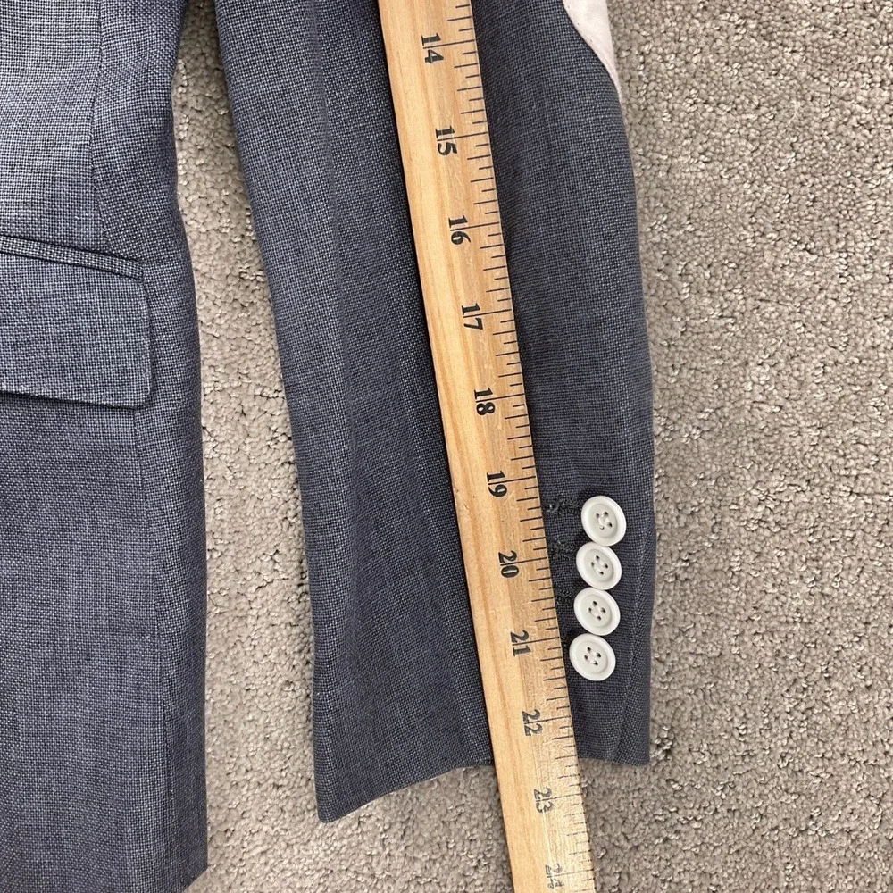 Elie Balleh Blazer Boys XL/18-20 Blue‎ Linen White Elbow Patch Academia Italian